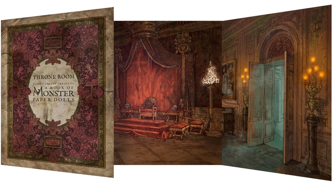 monster book of paperdolls throne room set